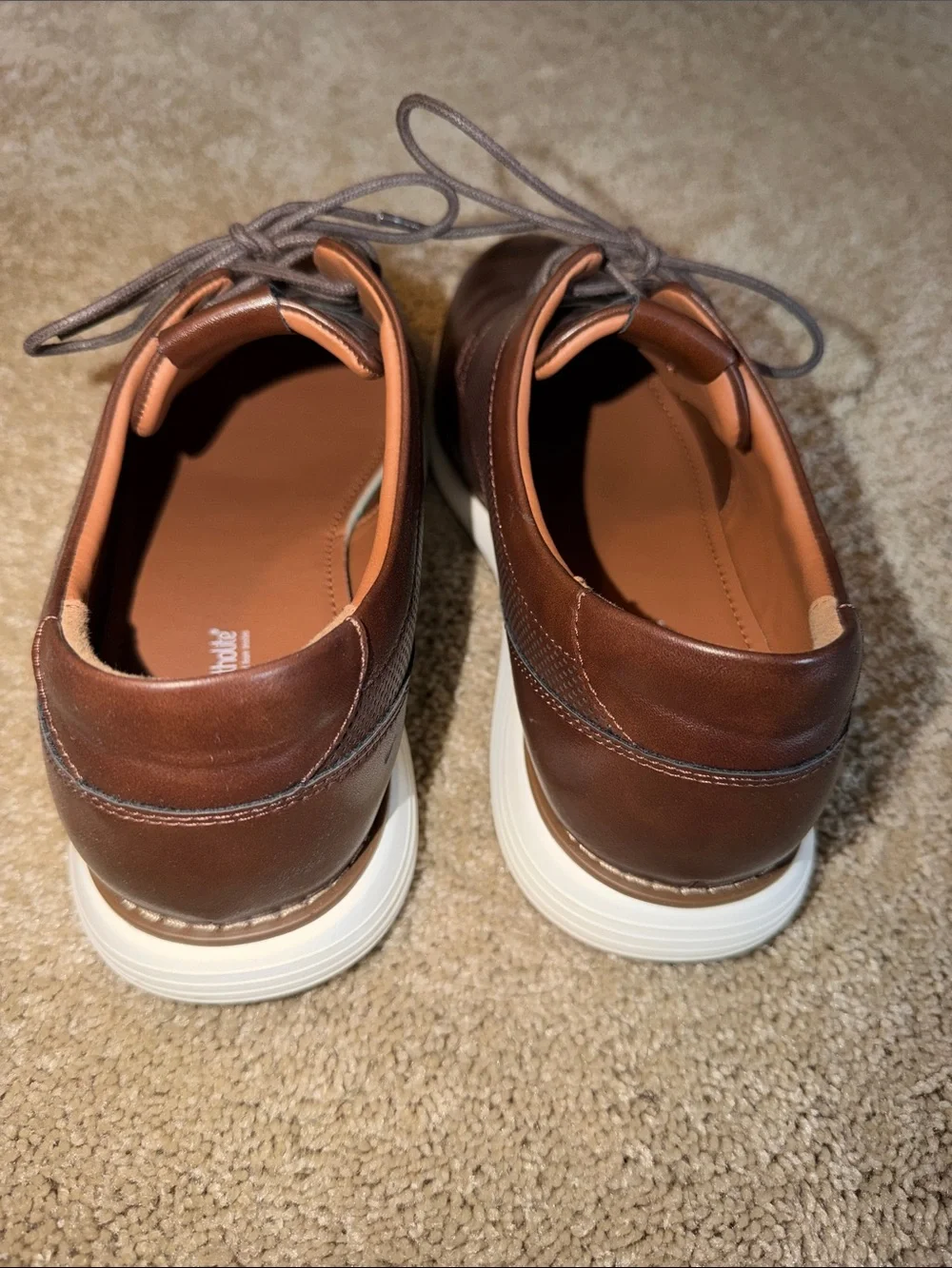 Men's Brown Leatherr Casual Lace-Up Shoes by Nordstrom Rack (Ortholite)